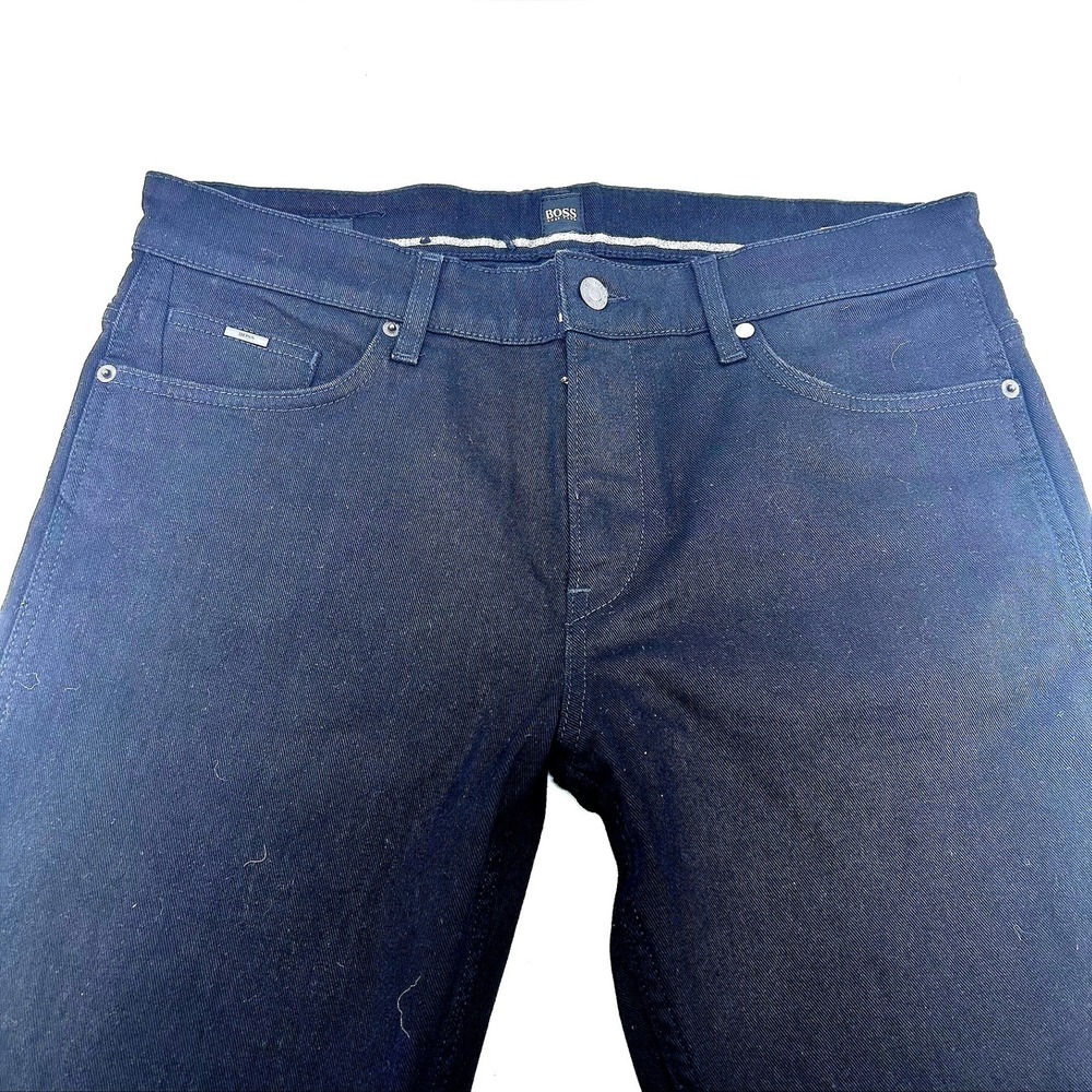 Hugo Boss Candiani Denim Men Slim Fit Dark Wash Jeans Blue 34/34 Luxury Designer